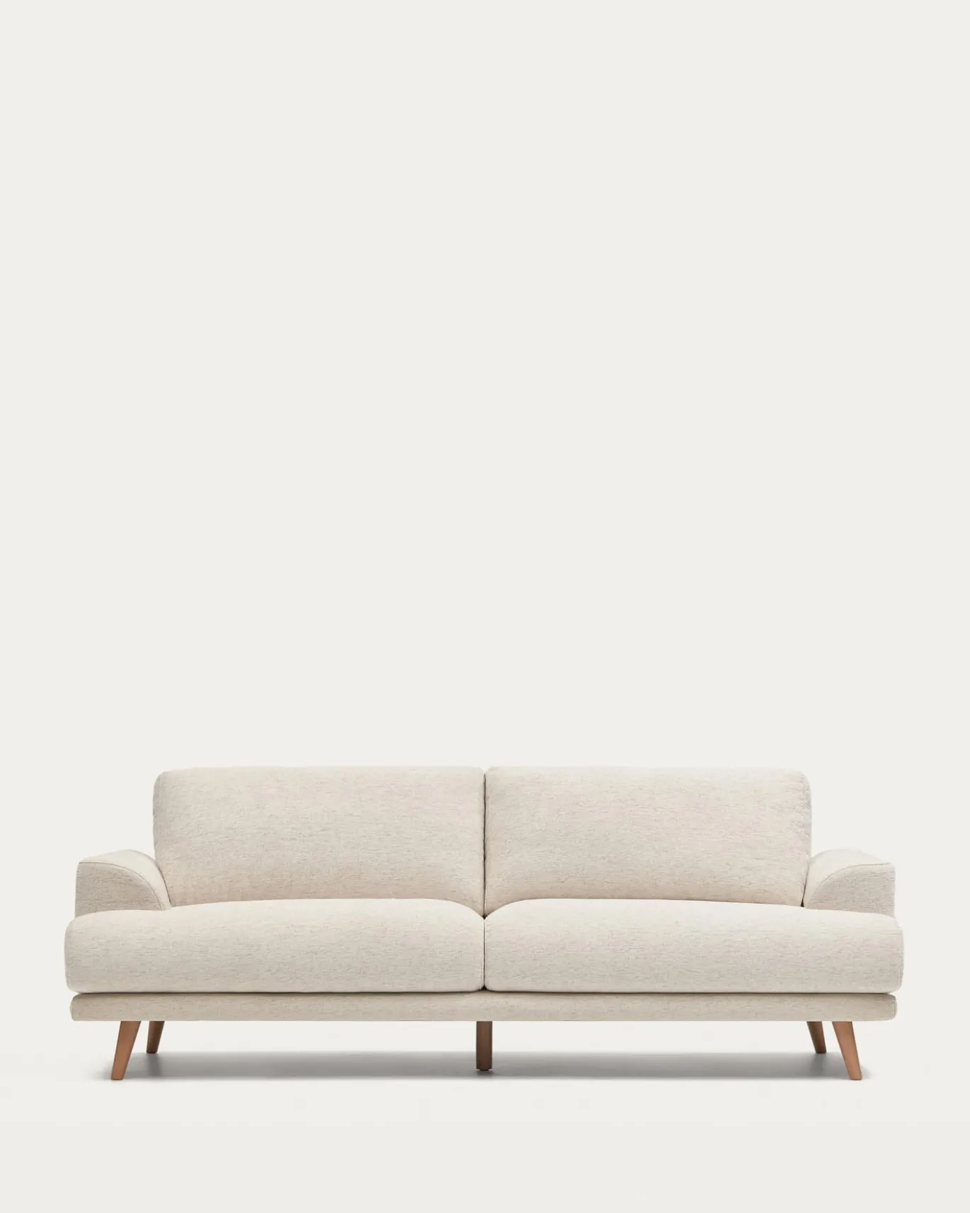 Kave Home 3-zitsbank Karin Wit Massief Beukenhout 231cm