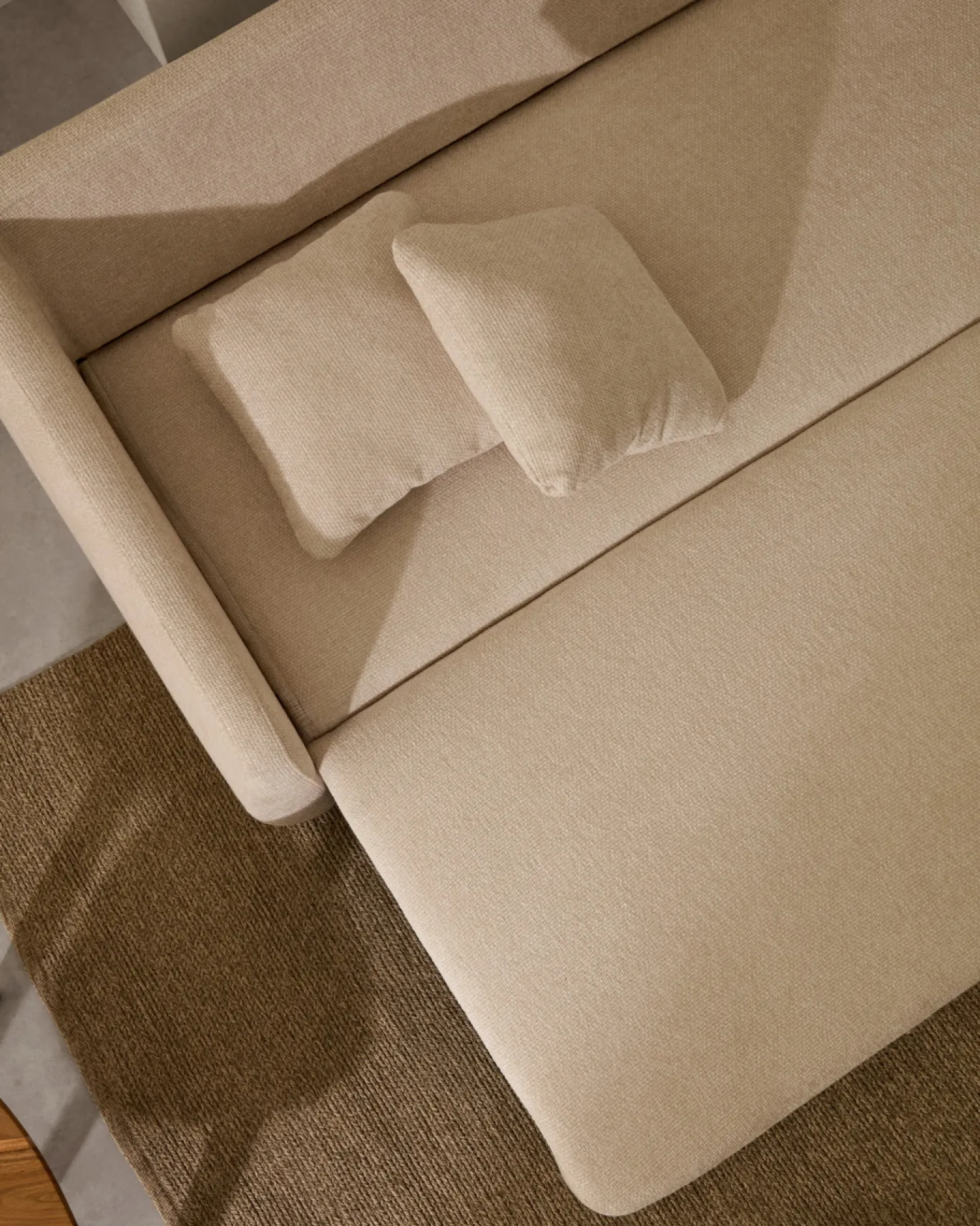 Kave Home 3-zitsbank Laira Modulair Chenille Ecru 225cm