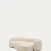 Kave Home 3-Zitsbank Martina Modulair met Chaise Longue Rechts Ecru 287cm