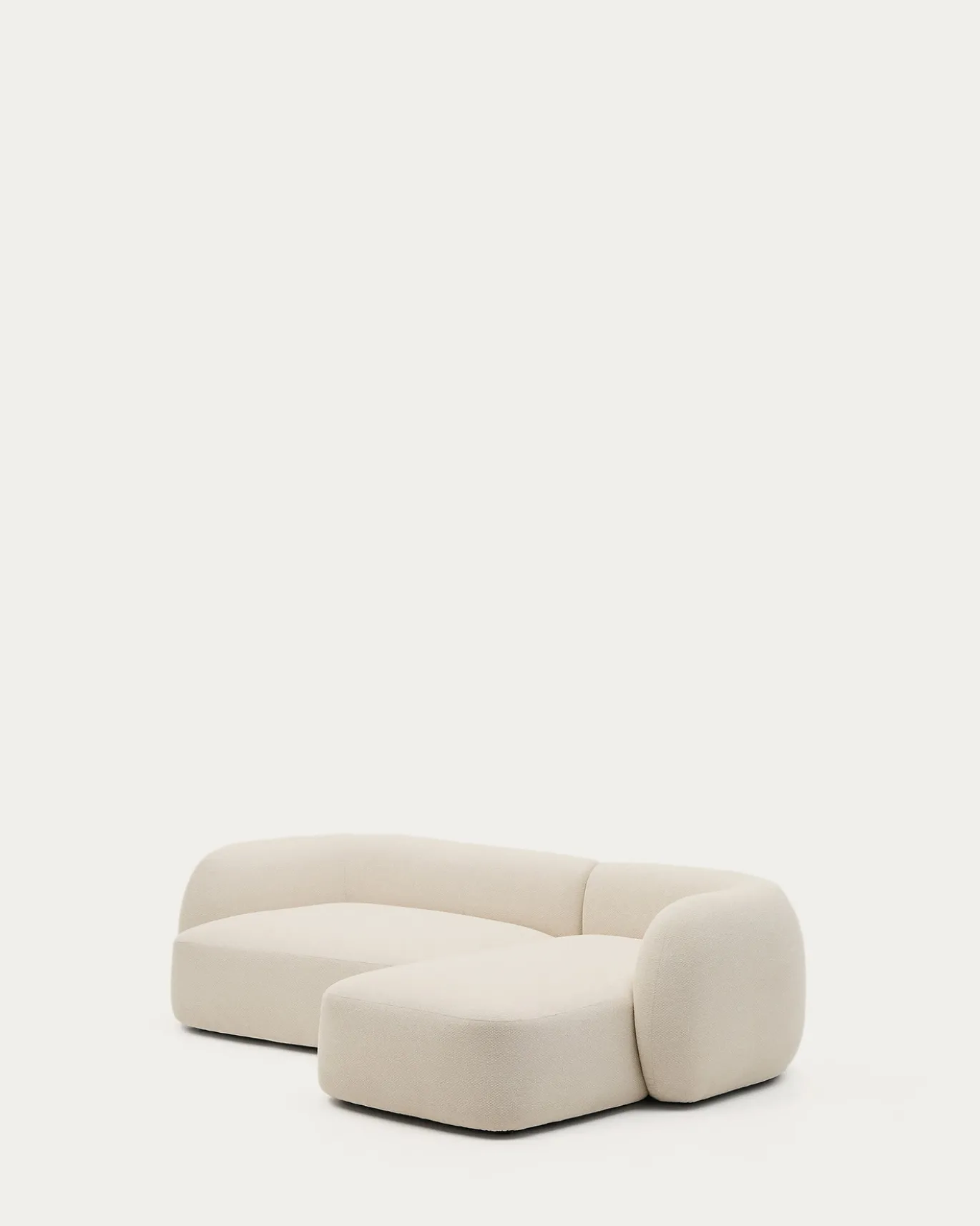 Kave Home 3-Zitsbank Martina Modulair met Chaise Longue Rechts Ecru 287cm