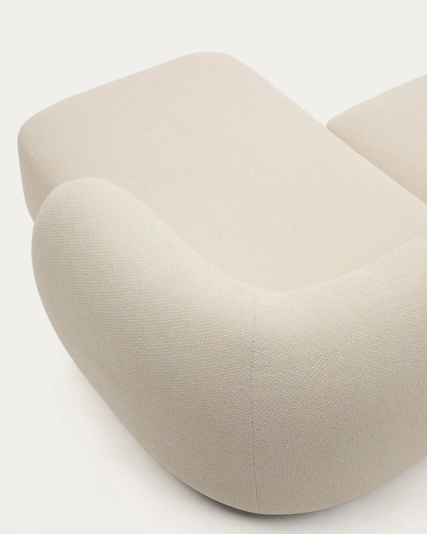 Kave Home 3-Zitsbank Martina Modulair met Chaise Longue Rechts Ecru 287cm