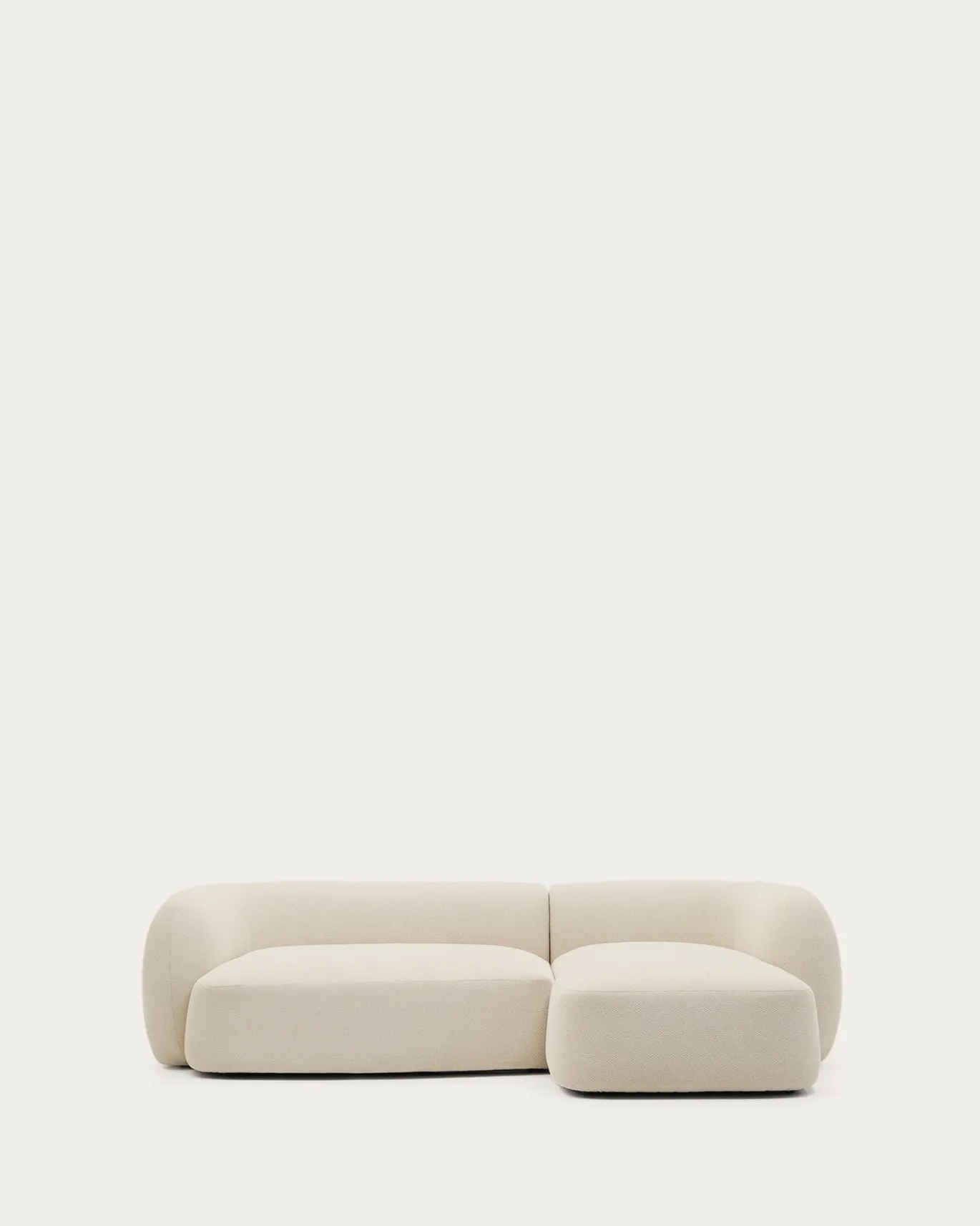 Kave Home 3-Zitsbank Martina Modulair met Chaise Longue Rechts Ecru 287cm
