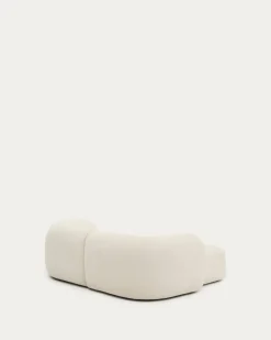Kave Home 2-Zitsbank Martina Modulair met Chaise Longue Links Ecru 230cm