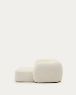 Kave Home 2-Zitsbank Martina Modulair met Chaise Longue Rechts Ecru 230cm