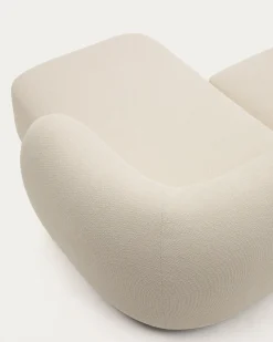 Kave Home 2-Zitsbank Martina Modulair met Chaise Longue Rechts Ecru 230cm