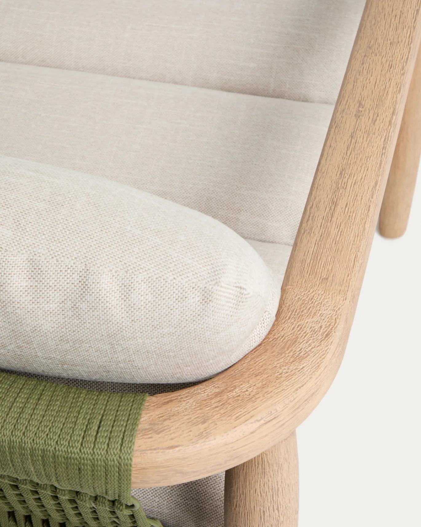 Kave Home 2-zitsbank Menfi Massief Acaciahout Beige 136cm