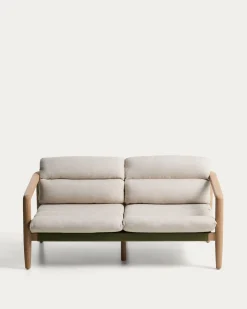 Kave Home 2-zitsbank Menfi Massief Acaciahout Beige 136cm