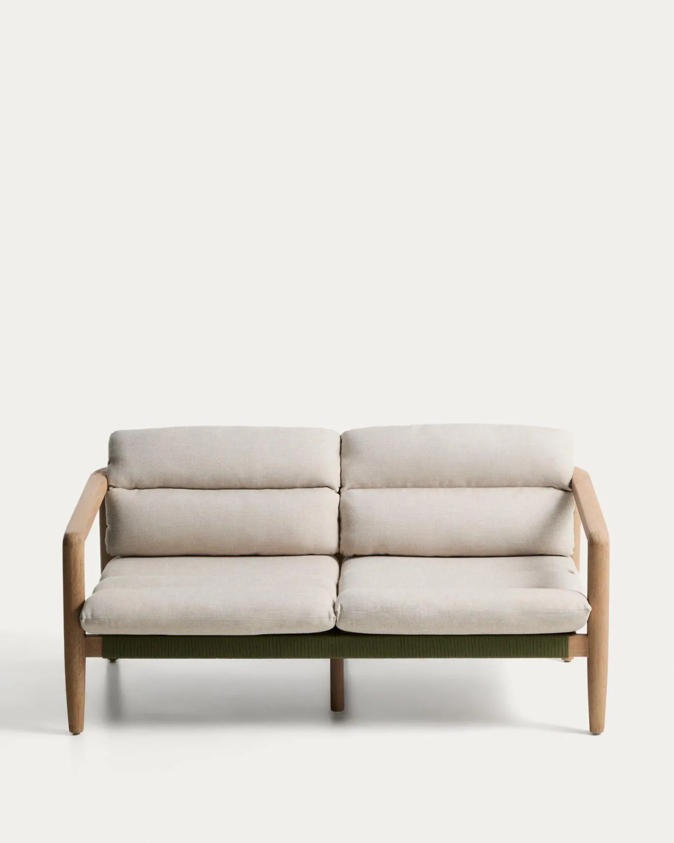 Kave Home 2-zitsbank Menfi Massief Acaciahout Beige 136cm