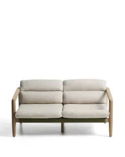 Kave Home 2-zitsbank Menfi Massief Acaciahout Beige 136cm