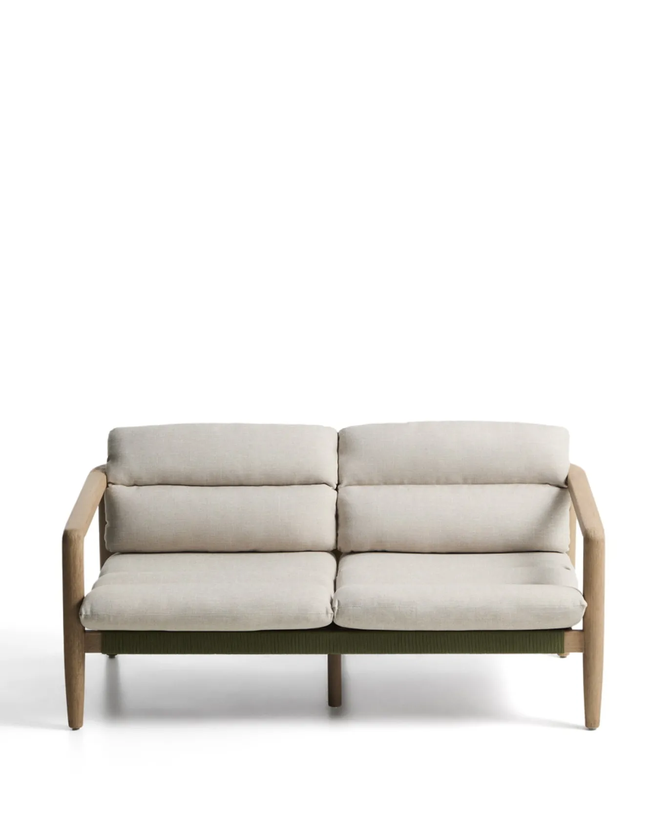 Kave Home 2-zitsbank Menfi Massief Acaciahout Beige 136cm