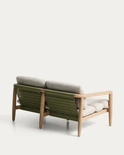 Kave Home 2-zitsbank Menfi Massief Acaciahout Beige 136cm