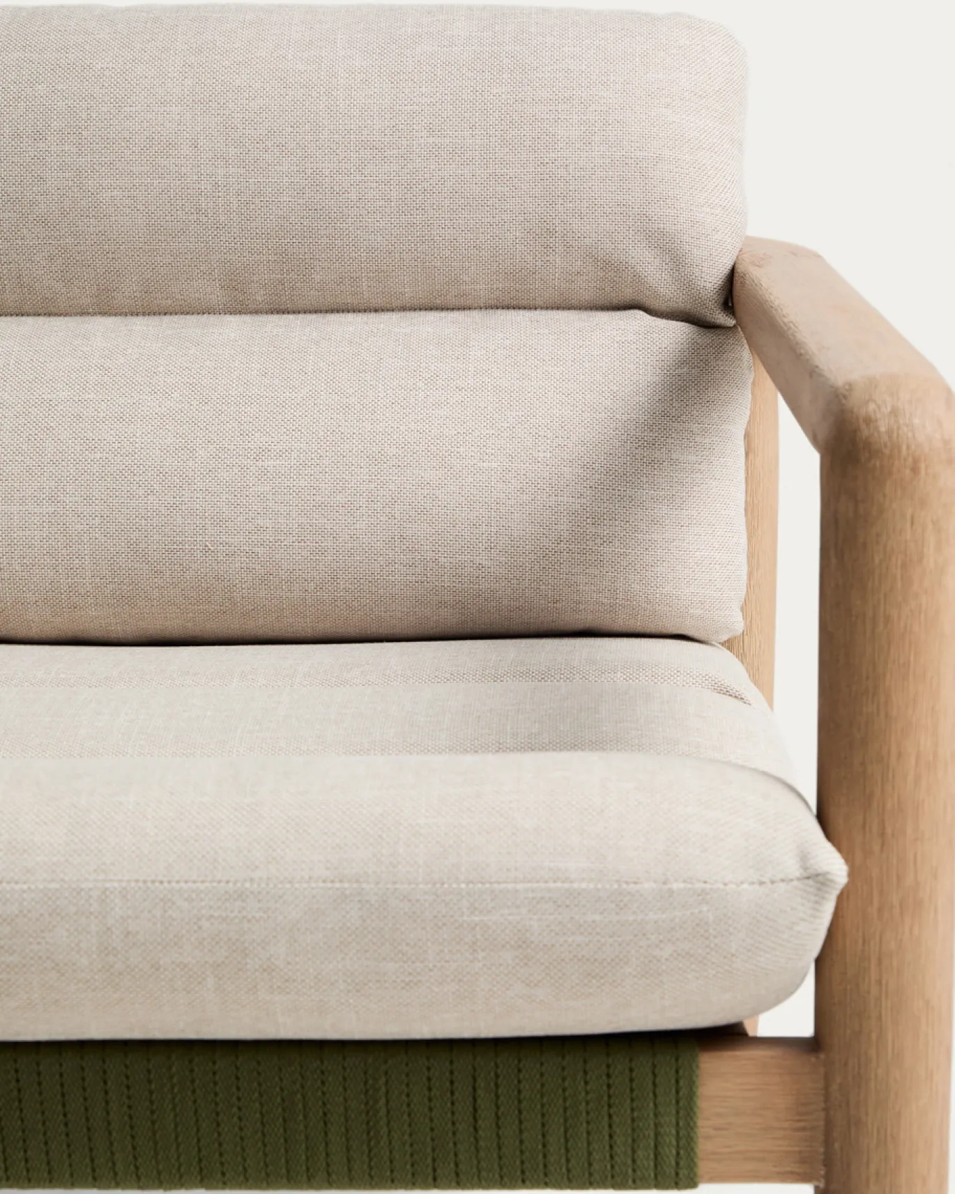 Kave Home 2-zitsbank Menfi Massief Acaciahout Beige 136cm