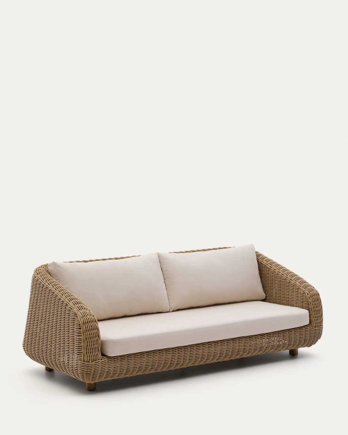 Kave Home 3-zitsbank Meria Rotan 208cm