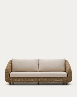Kave Home 3-zitsbank Meria Rotan 208cm