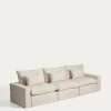 Kave Home 5-Zitsbank met Armleuning Anarela Linnen Beige
