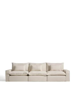 Kave Home 5-Zitsbank met Armleuning Anarela Linnen Beige