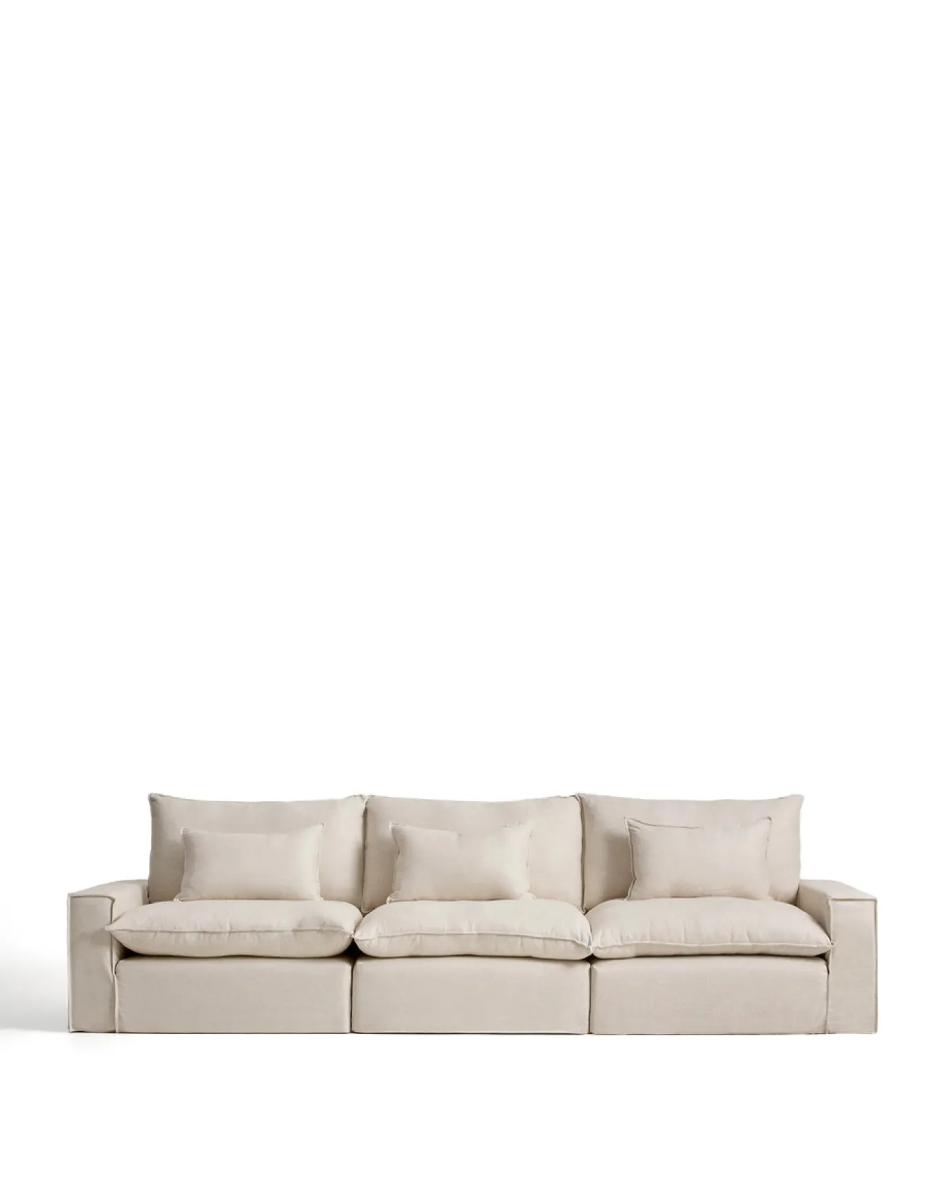 Kave Home 5-Zitsbank met Armleuning Anarela Linnen Beige