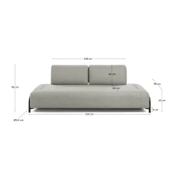 Kave Home 3-zitsbank Modulair Compo Beige 232cm