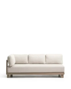 Kave Home 3-Zitsbank Nerano Aluminium Taupe 208cm