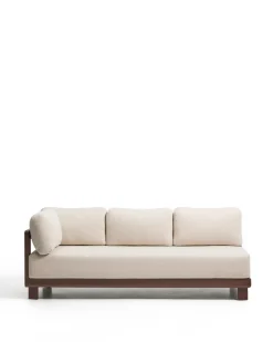 Kave Home 3-Zitsbank Nerano Aluminium Bruin 208cm