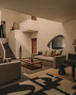 Kave Home 3-zitsbank Nora Kussens Taupe Linnen en Katoen 240cm