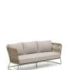 Kave Home 3-Zitsbank Saconca Outdoor Touw Staal Beige 189cm