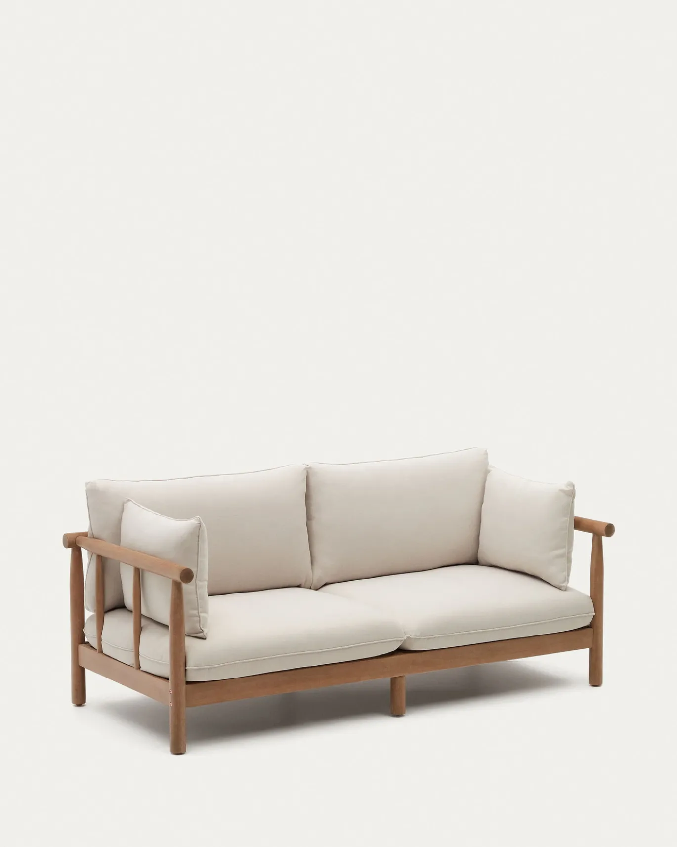 Kave Home 2-zitsbank Sacova Massief Eucalyptushout 195cm