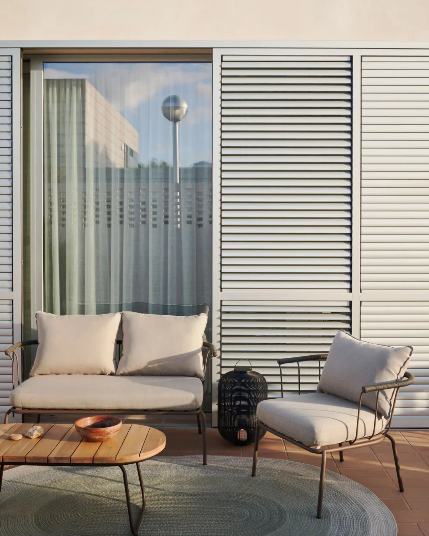 Kave Home 2-zitsbank Salguer Groen Touw 134cm