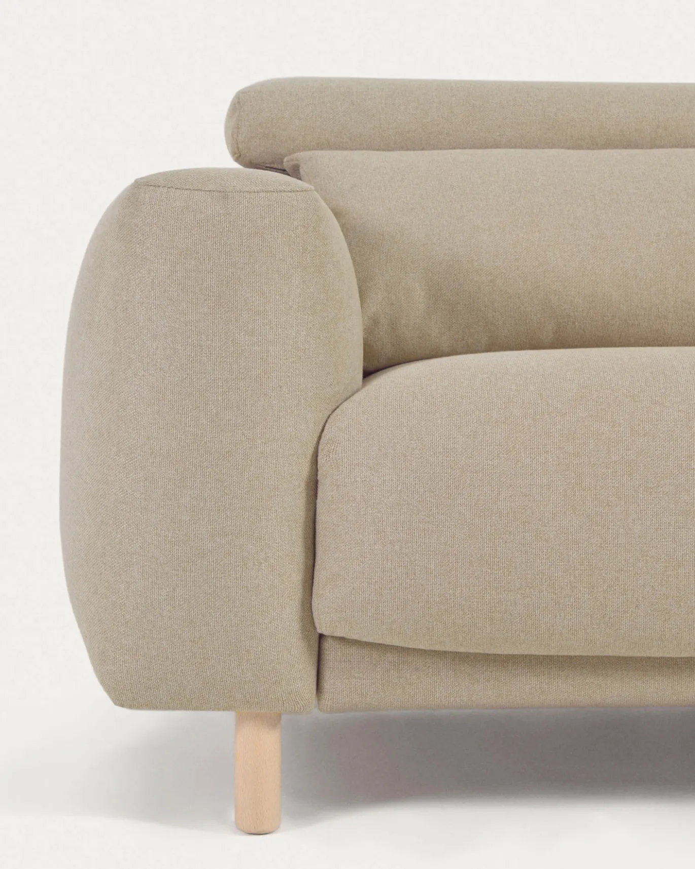 Kave Home 3-zitsbank Singa Chaise Longue Rechts Beige 296cm