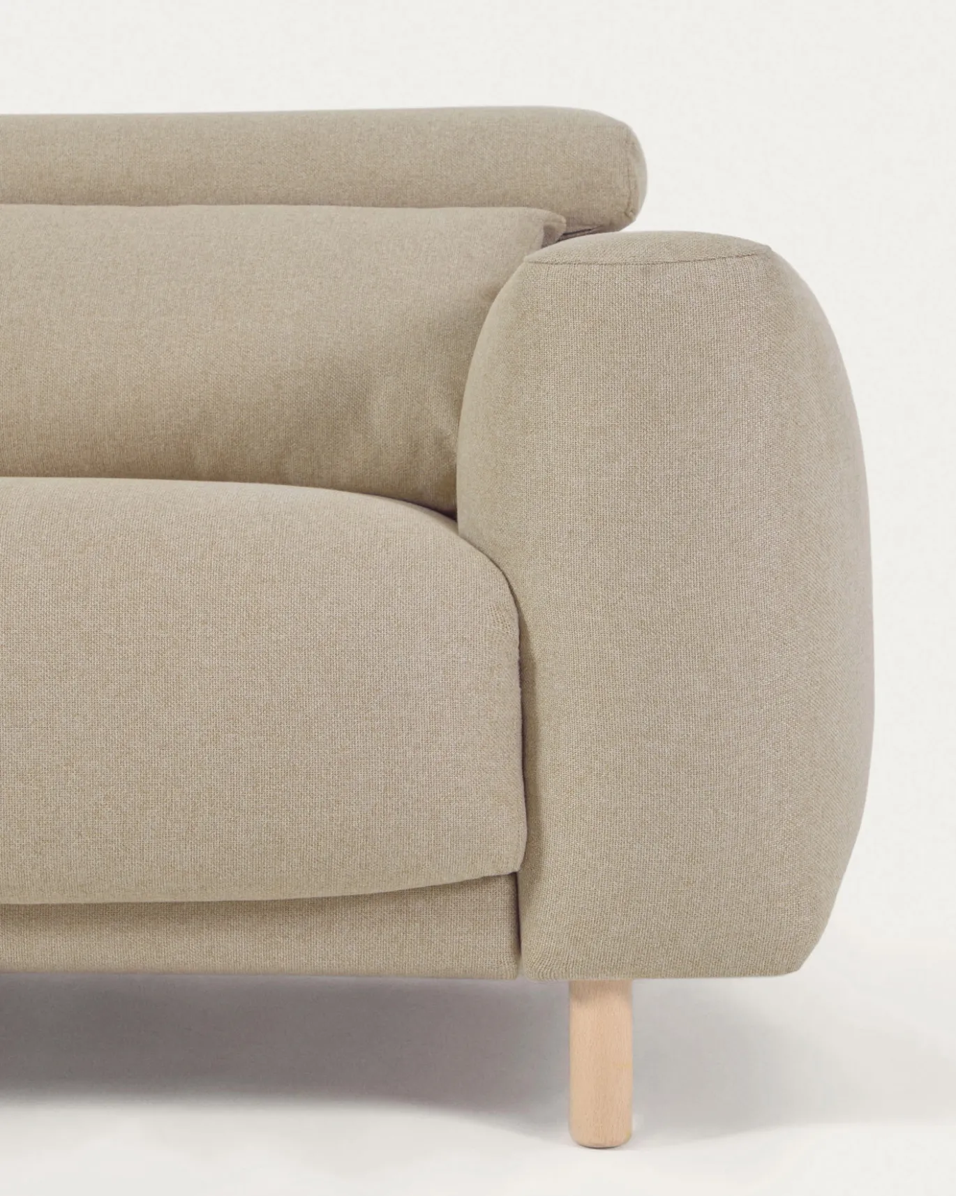Kave Home 3-zitsbank Singa Chaise Longue Links Beige 296cm