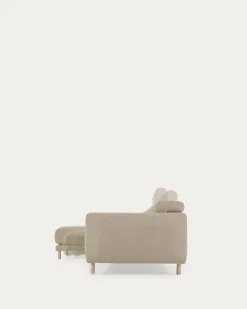 Kave Home 3-zitsbank Singa Chaise Longue Links Beige 296cm