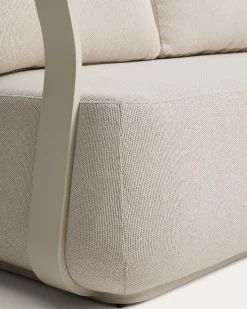Kave Home 3-Zitsbank Tamaris Aluminium Taupe 217cm