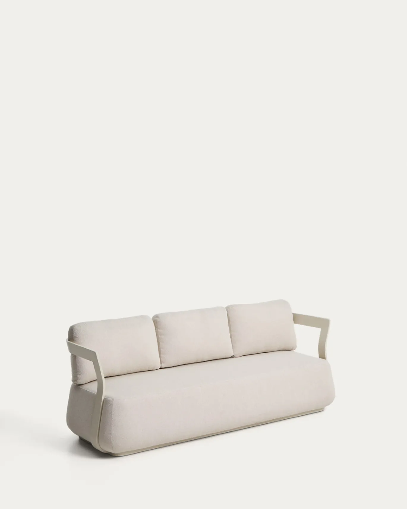 Kave Home 3-Zitsbank Tamaris Aluminium Taupe 217cm