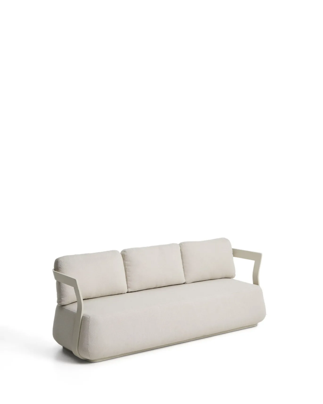 Kave Home 3-Zitsbank Tamaris Aluminium Taupe 217cm