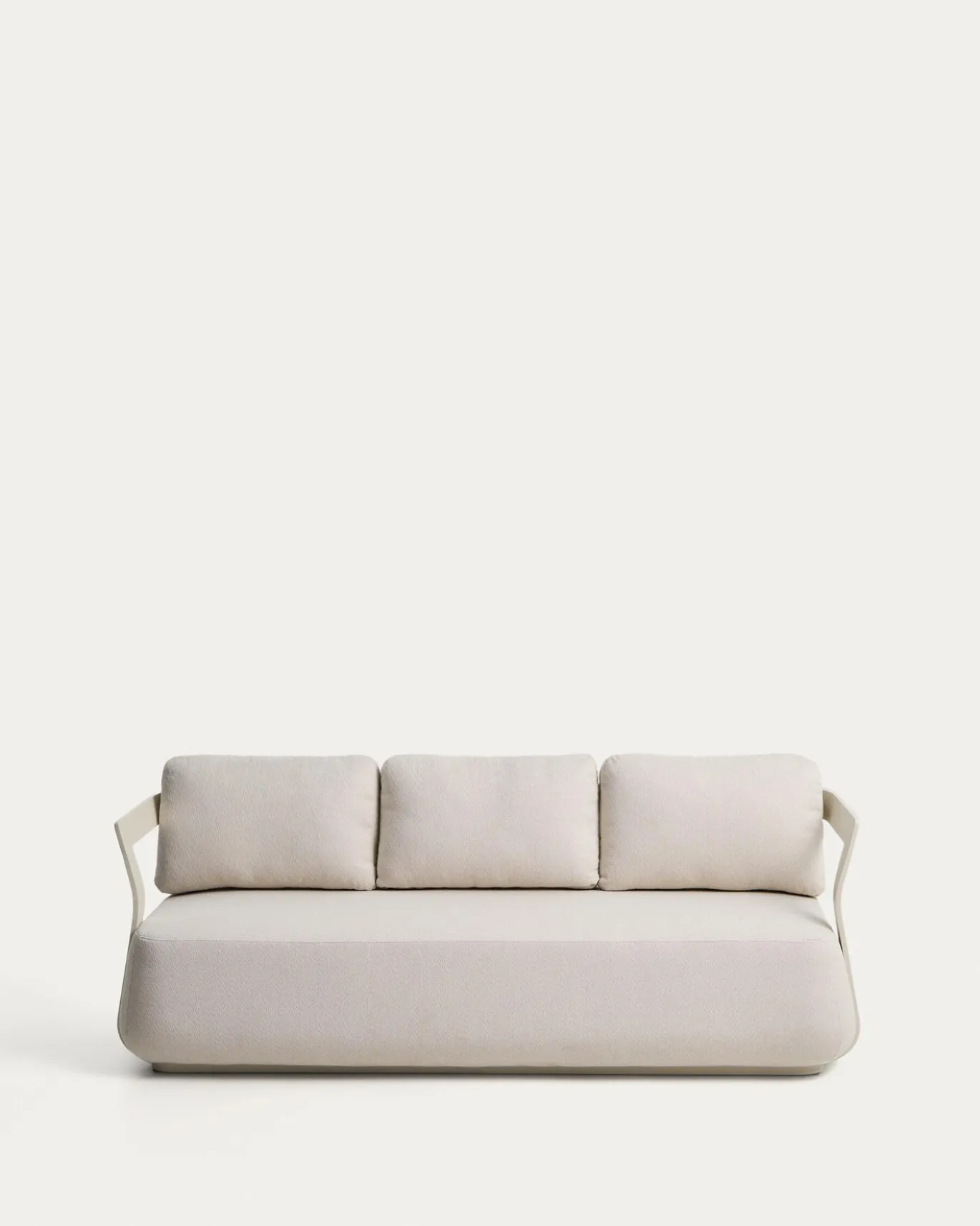 Kave Home 3-Zitsbank Tamaris Aluminium Taupe 217cm