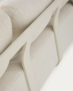 Kave Home 3-Zitsbank Tamaris Aluminium Taupe 217cm