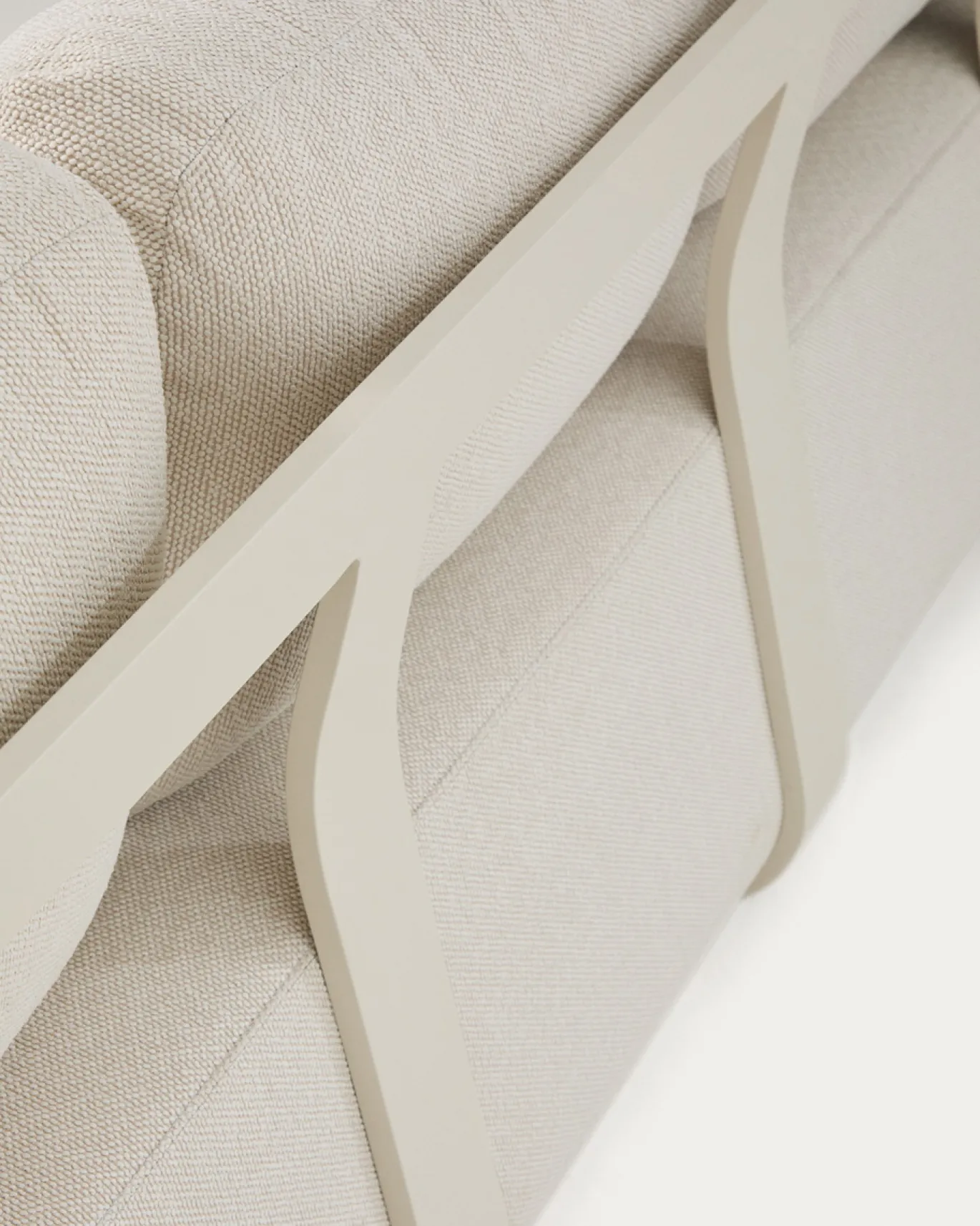 Kave Home 3-Zitsbank Tamaris Aluminium Taupe 217cm