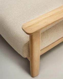 Kave Home 3-zitsbank Tirant Massief Teakhout 212cm
