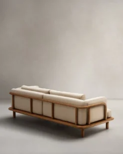 Kave Home 3-zitsbank Turqueta Massief Teakhout 230cm