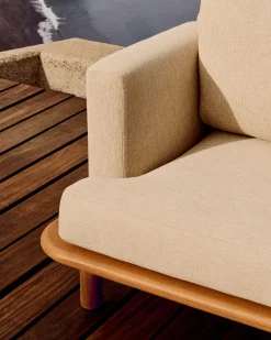 Kave Home 3-zitsbank Turqueta Massief Teakhout 230cm