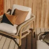Kave Home 3-zitsbank Vellana met 2 Fauteuils en Koffietafel Acaciahout Beige