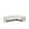 Kave Home 5-zits Buitenbank Sorells Modulair Beige 276x191,5 cm