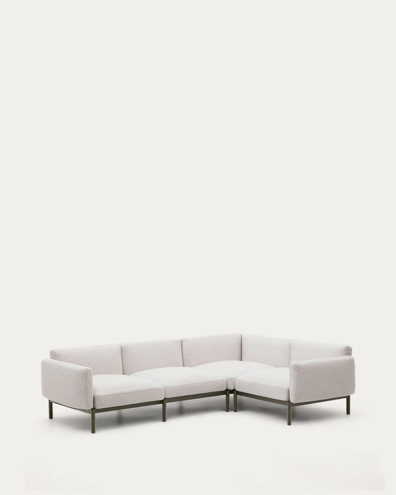 Kave Home 5-zits Buitenbank Sorells Modulair Beige 276x191,5 cm