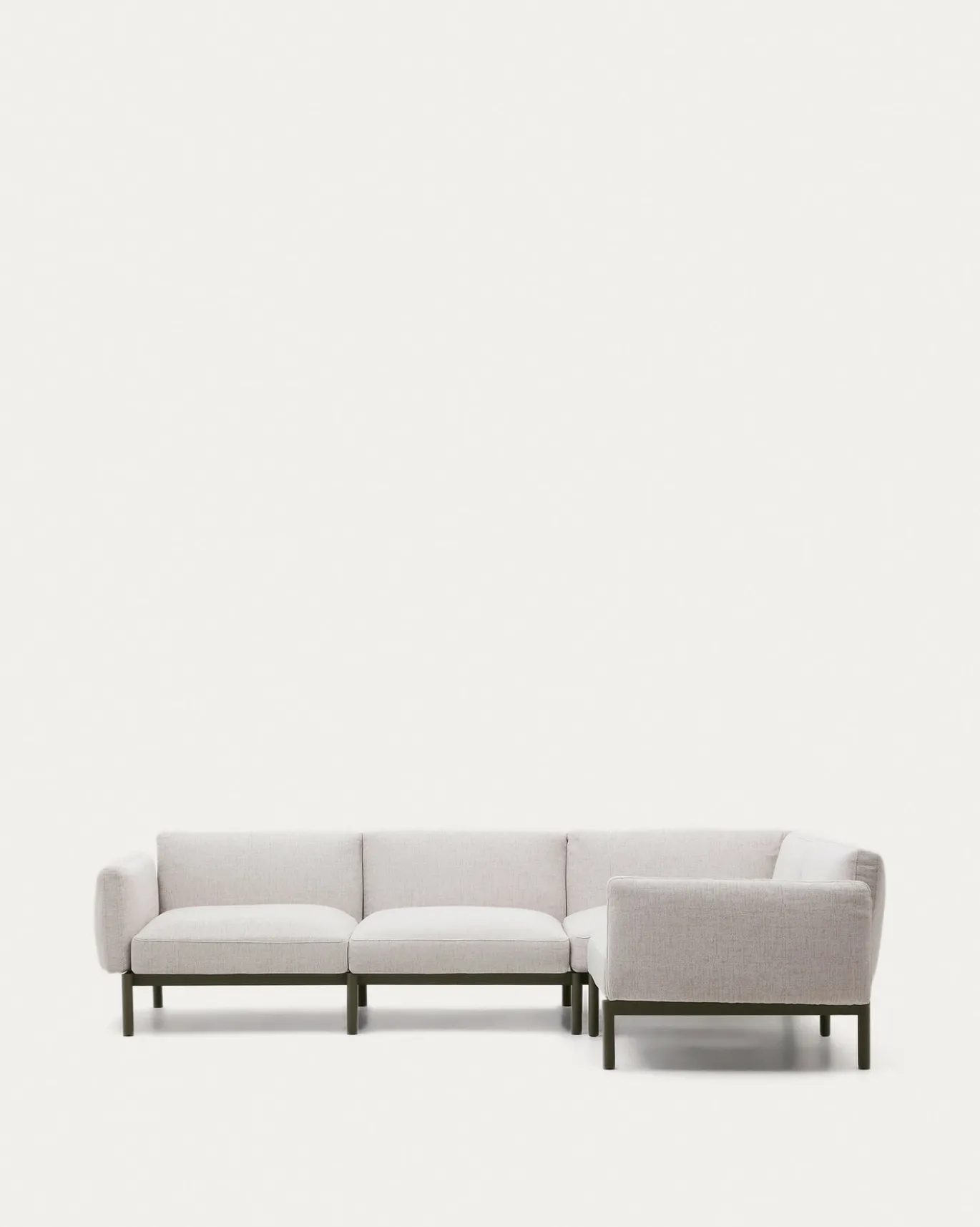 Kave Home 5-zits Buitenbank Sorells Modulair Beige 276x191,5 cm
