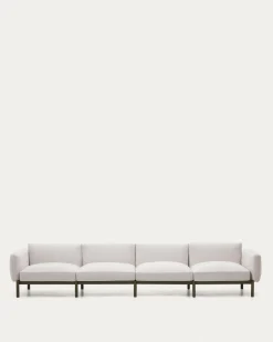Kave Home 4-zits Buitenbank Sorells Modulair Beige 370cm