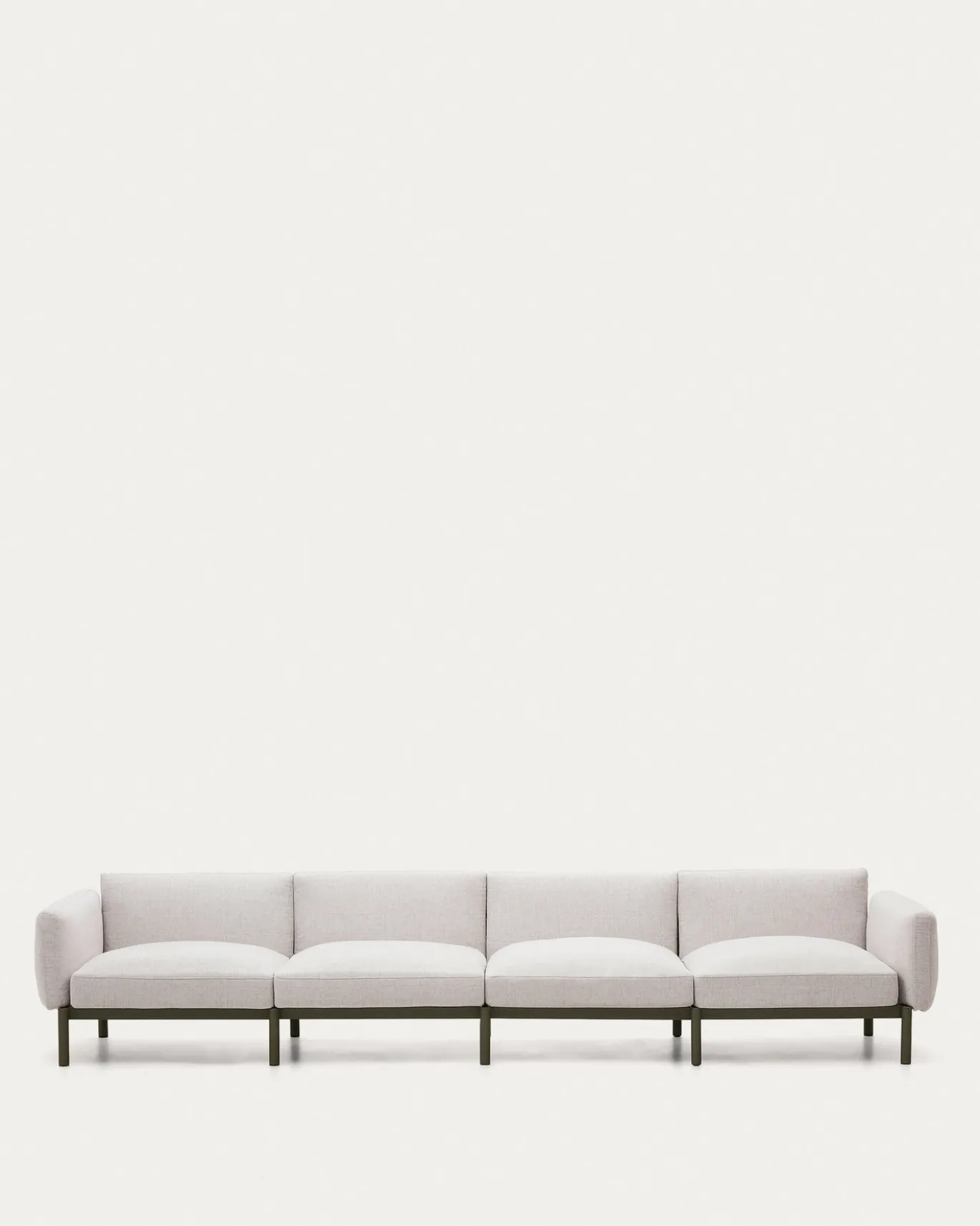 Kave Home 4-zits Buitenbank Sorells Modulair Beige 370cm
