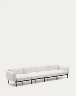 Kave Home 4-zits Buitenbank Sorells Modulair Beige 370cm