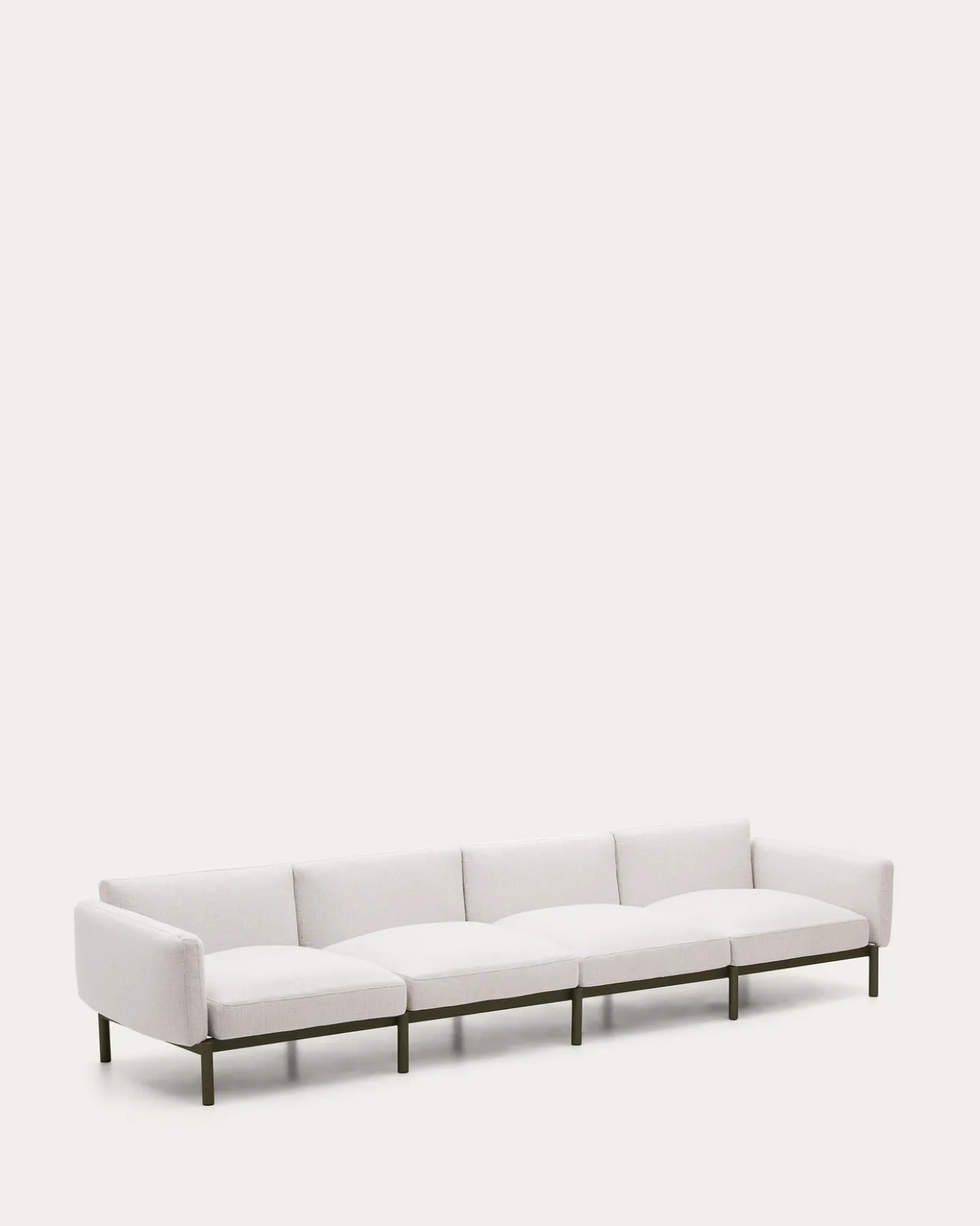 Kave Home 4-zits Buitenbank Sorells Modulair Beige 370cm
