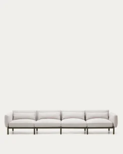 Kave Home 4-zits Buitenbank Sorells Modulair Beige 370cm