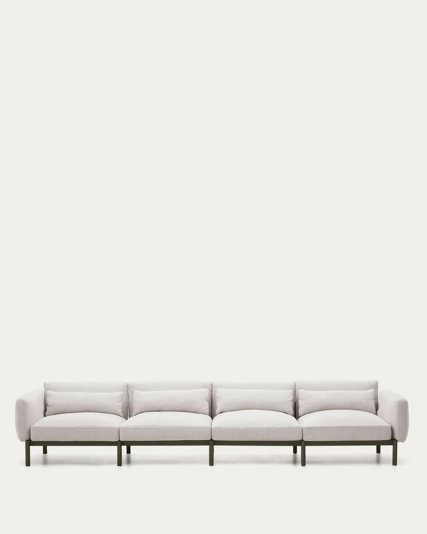 Kave Home 4-zits Buitenbank Sorells Modulair Beige 370cm